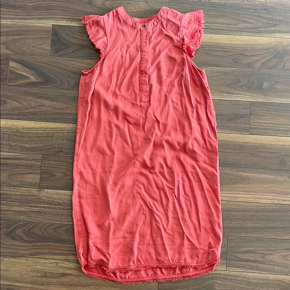 Women’s T-Shirt Sleeveless Dress Coral Pink Size [XS-S]